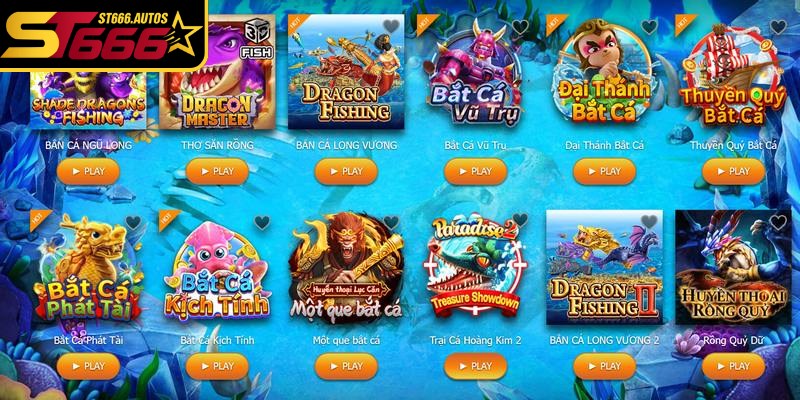 Top các sảnh cược bắn cá được yêu thích nhất