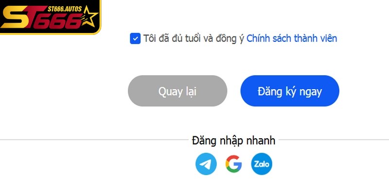 Quy trình 3 bước đăng ký ST666 cực kỳ nhanh gọn giúp bạn tiết kiệm thời gian tối đa