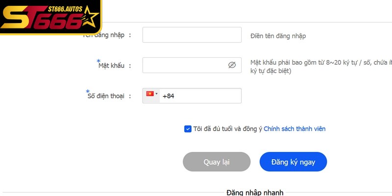 Thực hiện theo hướng dẫn ST666 để các thao tác tài khoản luôn diễn ra nhanh