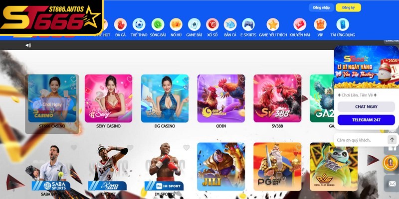 Lý do ST666 được nhiều tin tưởng là kho game đa dạng, chất lượng
