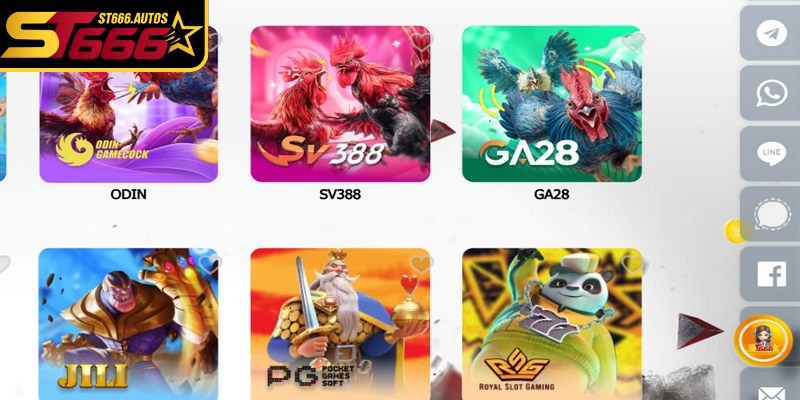 Các sảnh game được kiểm định giúp bạn không còn lo lắng ST666 có uy tín không
